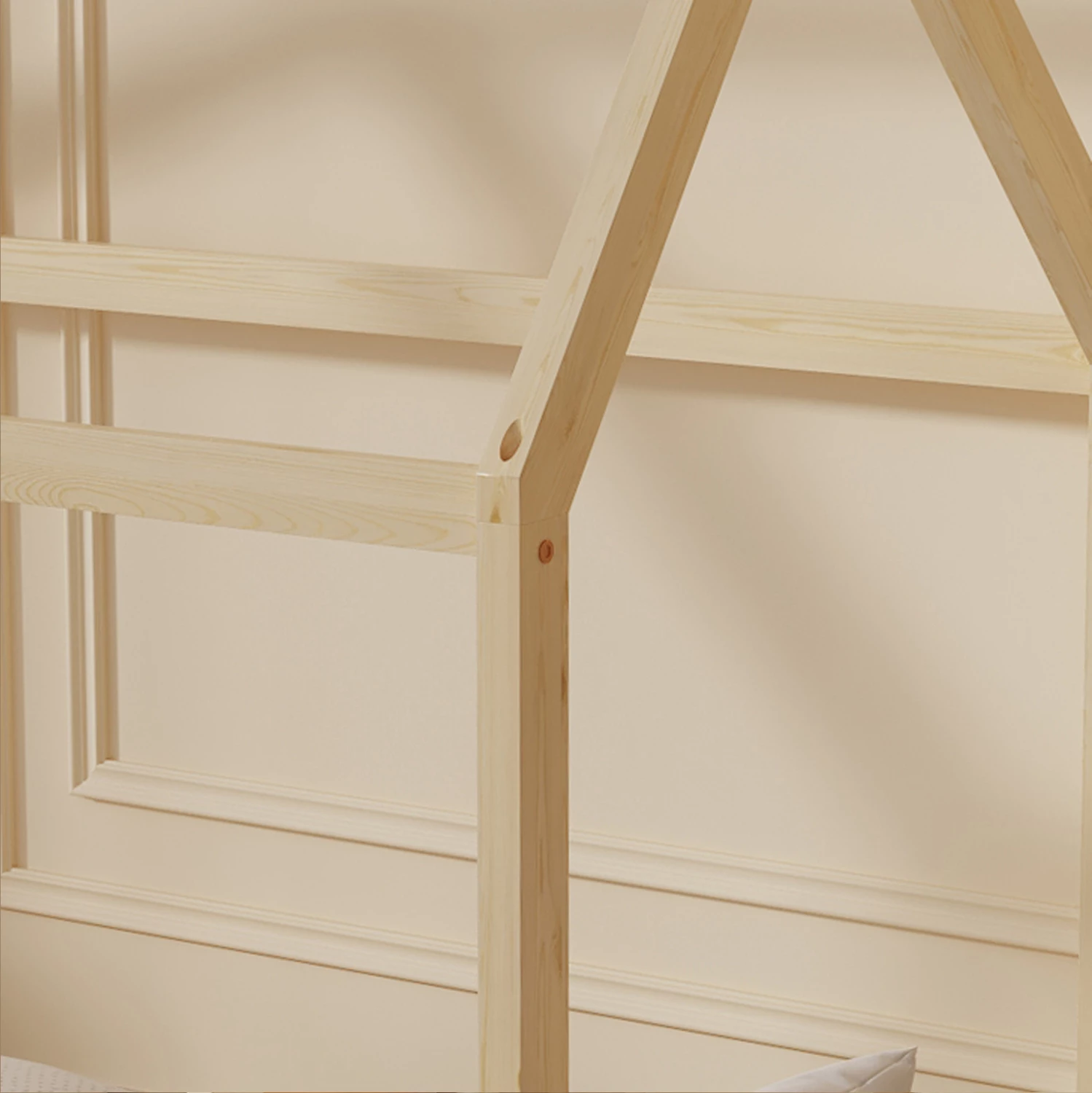 Postelja za otroke PEPE FH677.01 t.MONTESSORI iz masivnega borovega lesa v naravni barvi - 190x90 cm