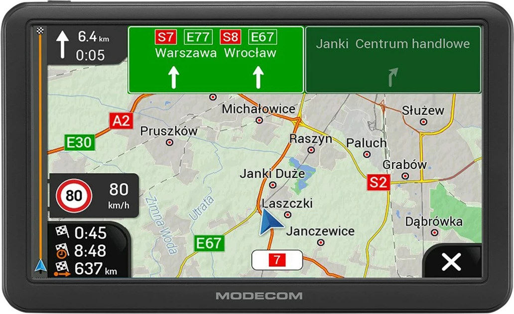 GPS navigacija za tovornjake z iGO Navigation MODECOM FreeWAY CX 7.4, 16 GB, črna