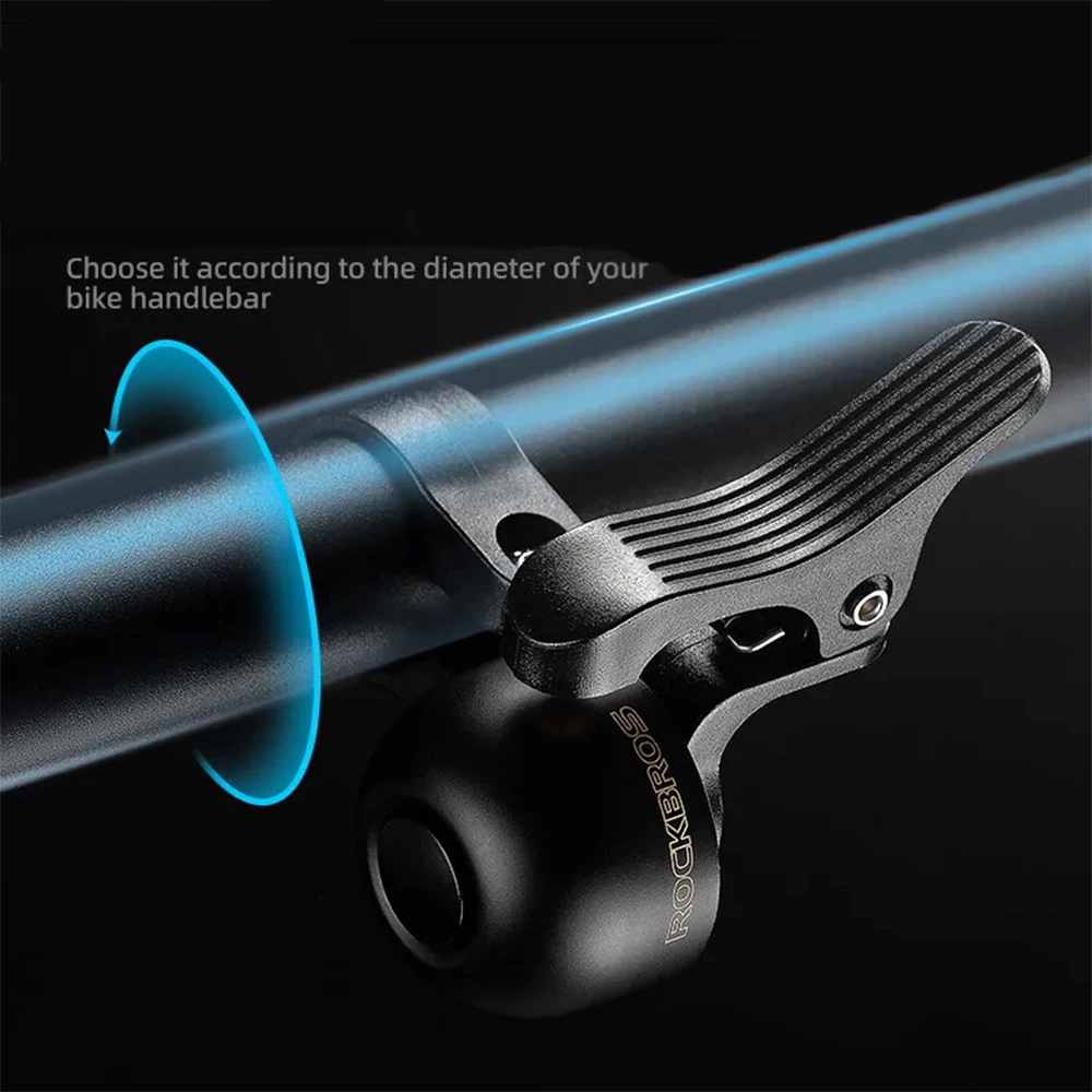 Zvonec za kolo Rockbros 34210007001, za levo stran krmila, črn