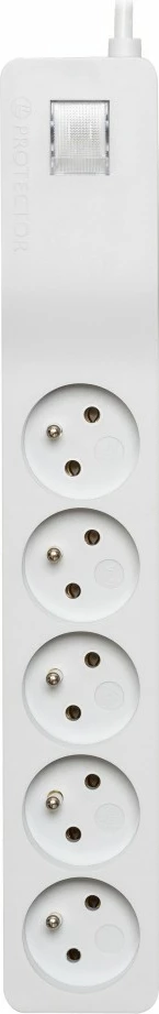 Podaljšek z zaščito pred preobremenitvijo Lestar ZX 510, 5 vtičnic, 5,0 m, siv