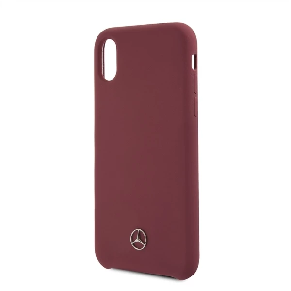 Zaščitni ovitek Mercedes Silicone Line za iPhone X/XS, rdeč