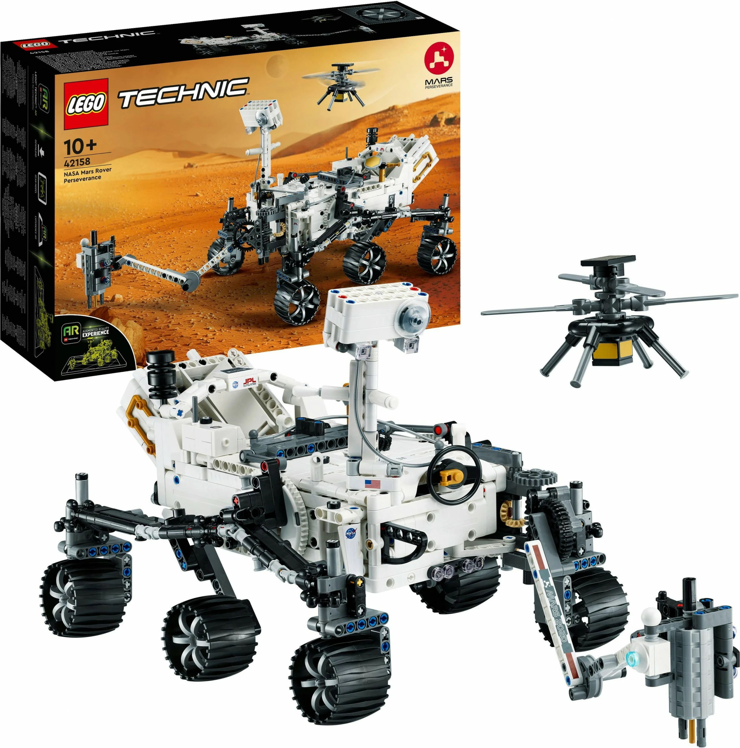 Model gradnje LEGO Technic Mars Rover Perseverance, NASA 42158, 1132 kosov, večbarvno