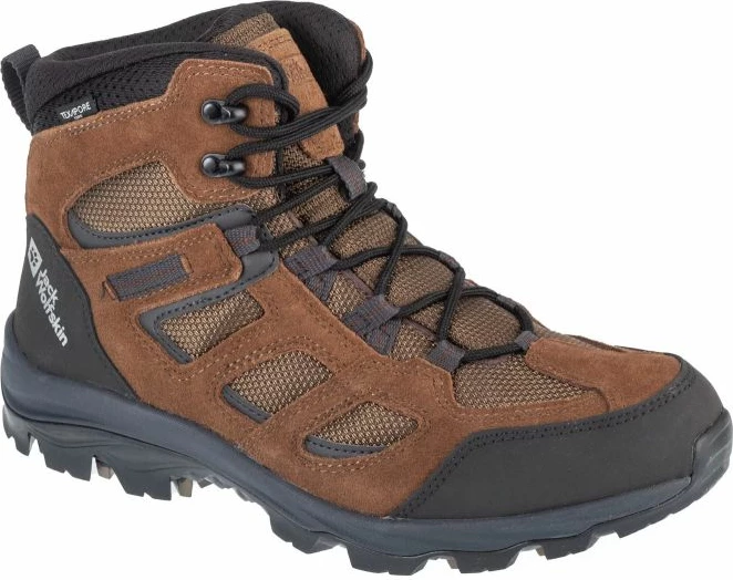Trekking čevlji Vojo 3 Texapore Mid Jack Wolfskin, moški, rjava