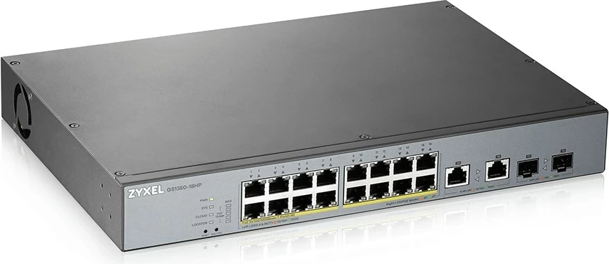 Upravljen L2 switch Zyxel GS1350-18HP-EU0101F, Gigabit Ethernet, siva