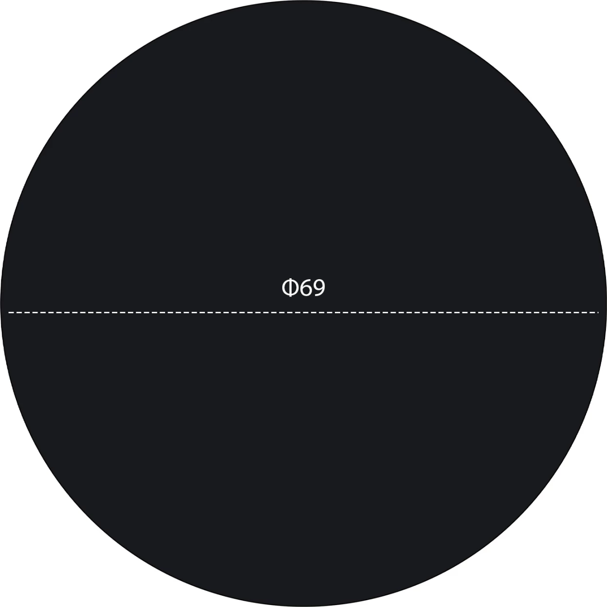 Površina mize HPL FH5842.01 črna Φ69 cm debelina 12mm