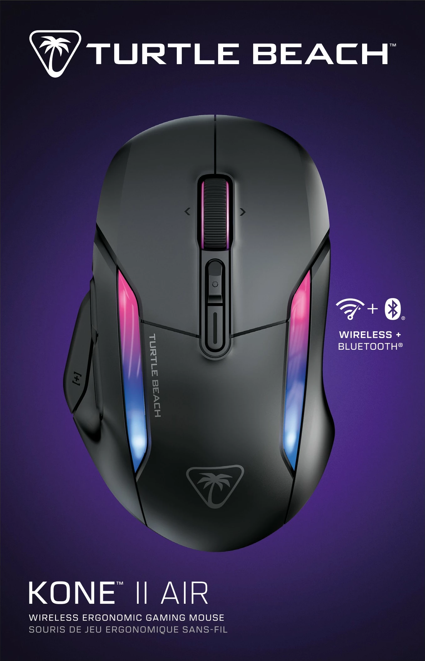 Brezžični miš z 26.000 DPI, Turtle Beach Kone II Air, črn