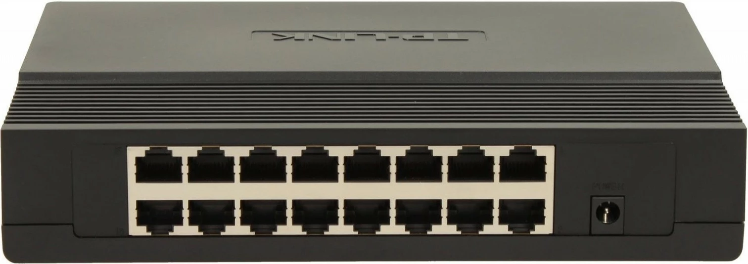 Stikalo TP-LINK TL-SF1016D, 16 vrat, namizno, črno