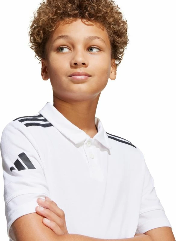Polo majica za otroke adidas, bela
