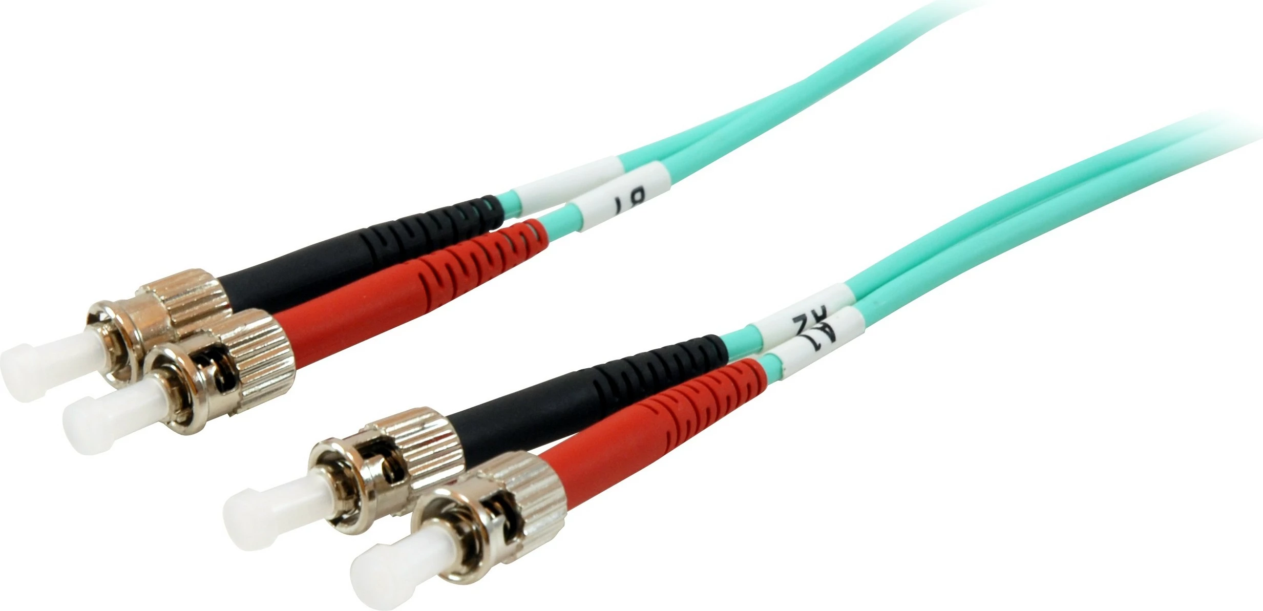 Optični patch kabel ST/ST, OM3, 2 m, turkizen – Equip