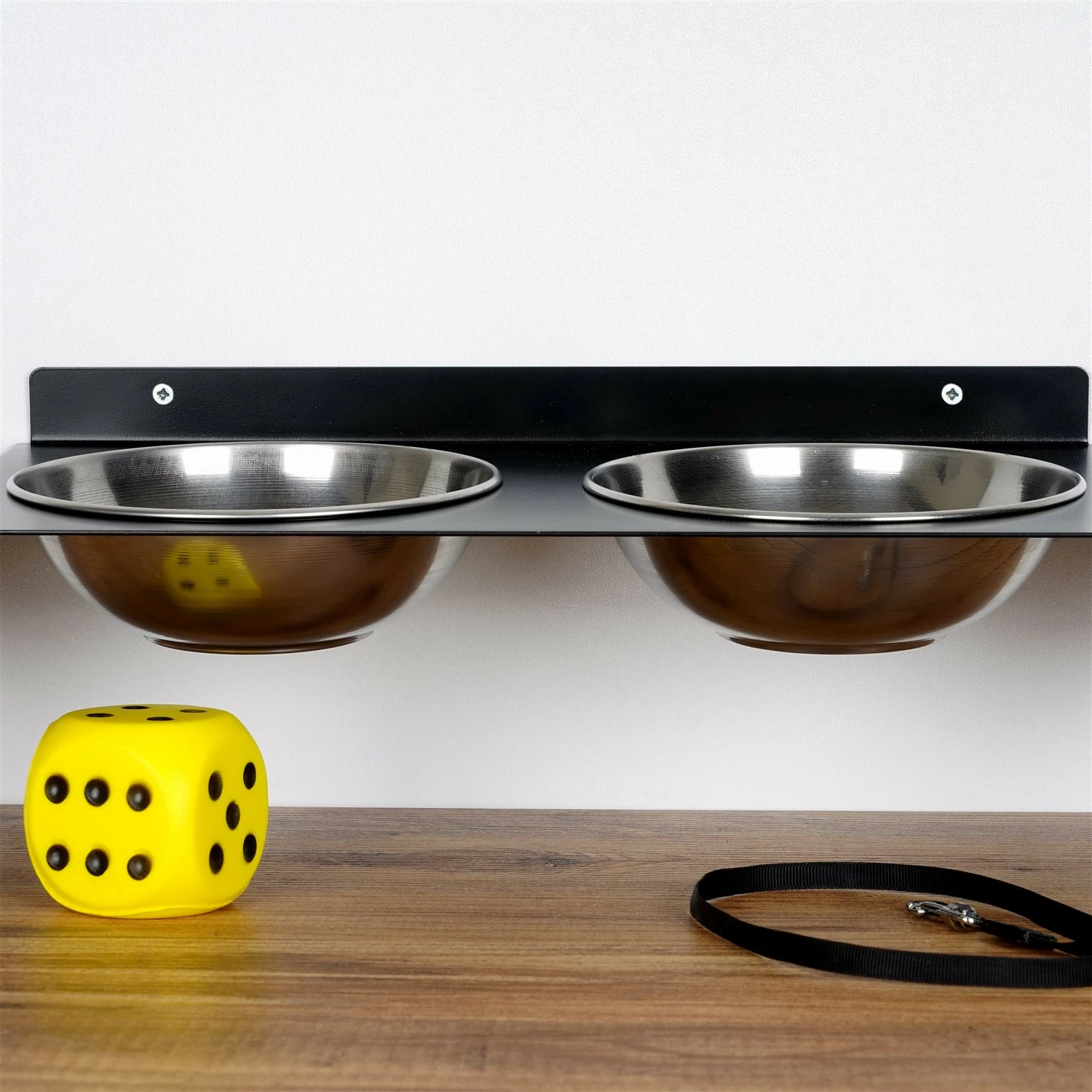 Posoda za hrano za hišne živali, kovinska, črna, Hanah Home Pet018