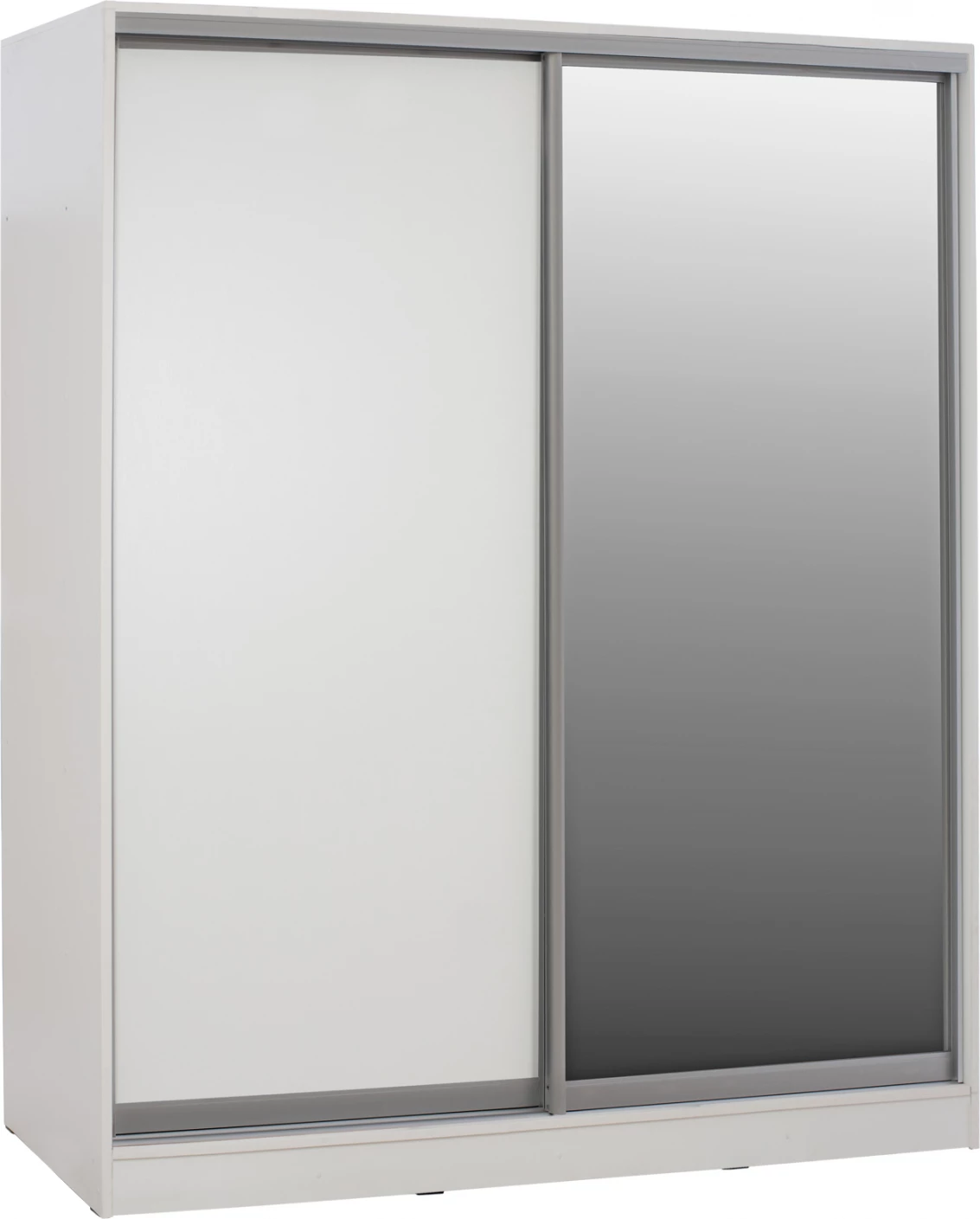 Bela melaminska garderobna omara ADLER z ogledalom FH2437.03 180x60x210 cm