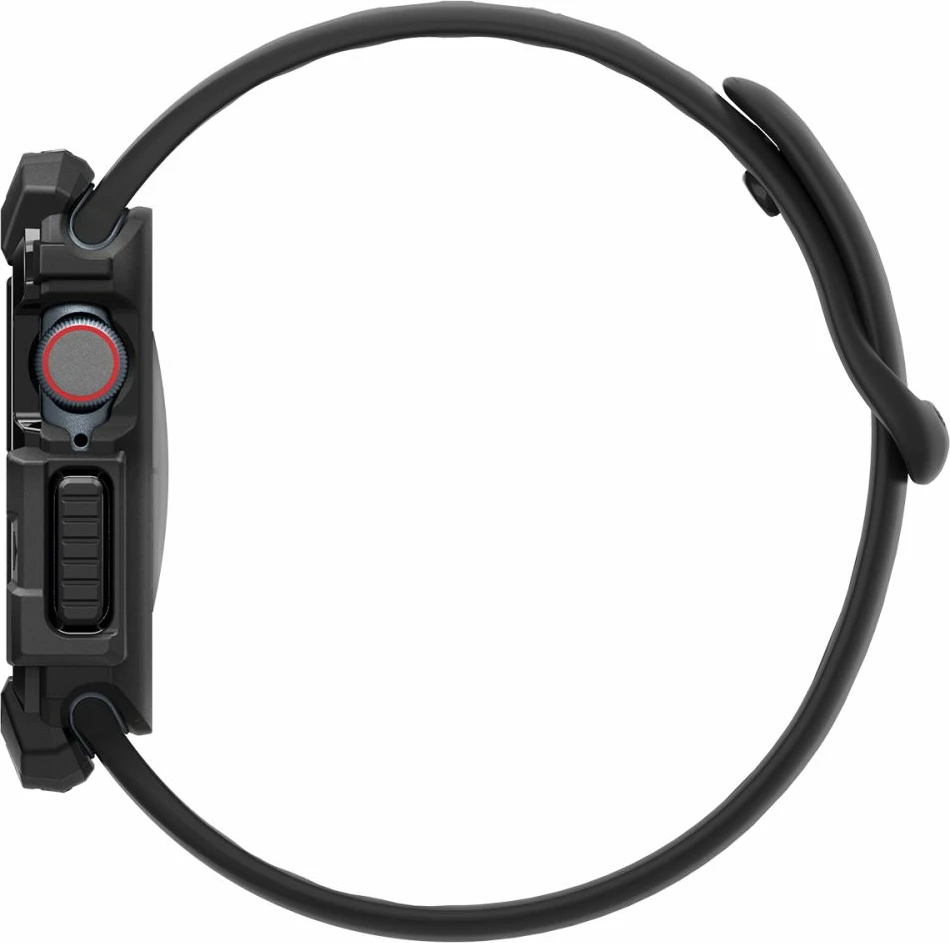 Ovitek Rugged Armor Spigen za Apple Watch 10, 42 mm, črn