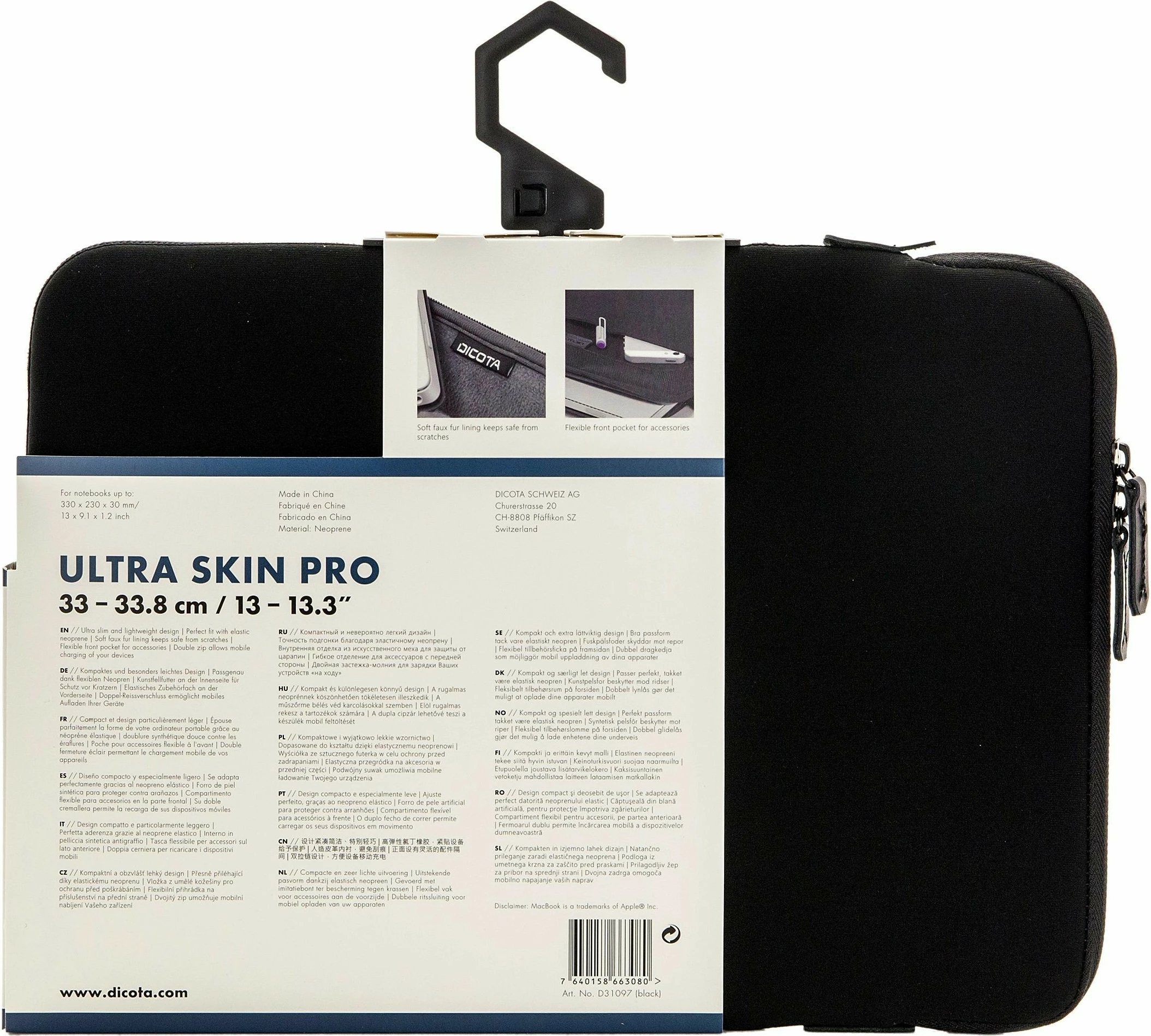 Ovitek za 13-13,3" DICOTA Ultra Skin PRO, črn