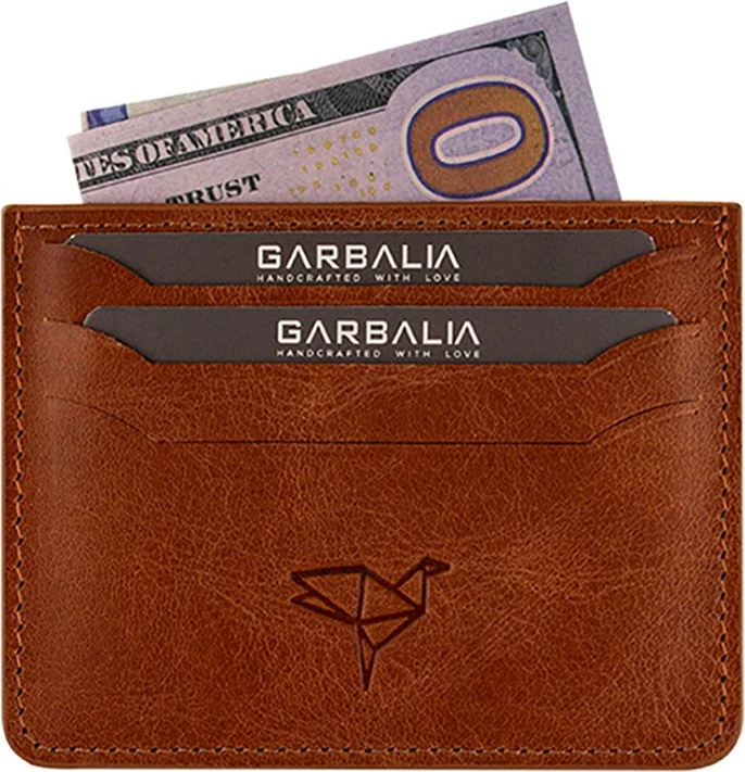 Denarnica uniseks, pravo usnje, svetlo rjava — Zoozie Bags Walteriacrazy