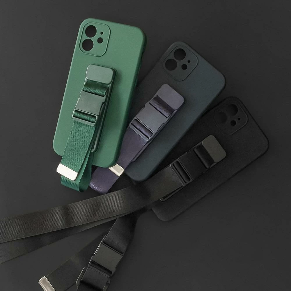 Silikonski ovitek s paščkom Hurtel za Samsung Galaxy A33 5G, rdeč