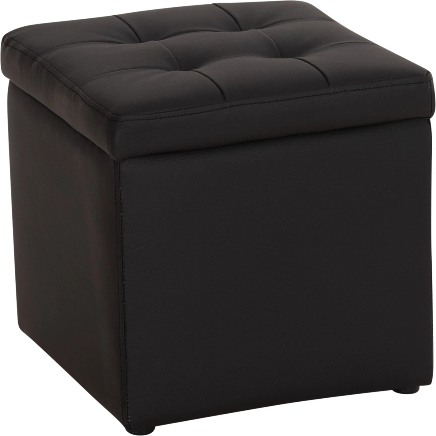 Barski stol z odlagalnim prostorom, črna kocka, FH224.01, 36,5x36,5x36 cm