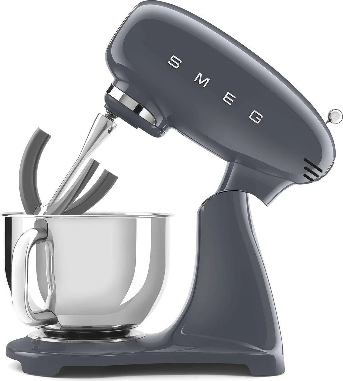 Stoječi kuhinjski mešalnik 50's Style SMEG, 800 W, 4,8 l, siv