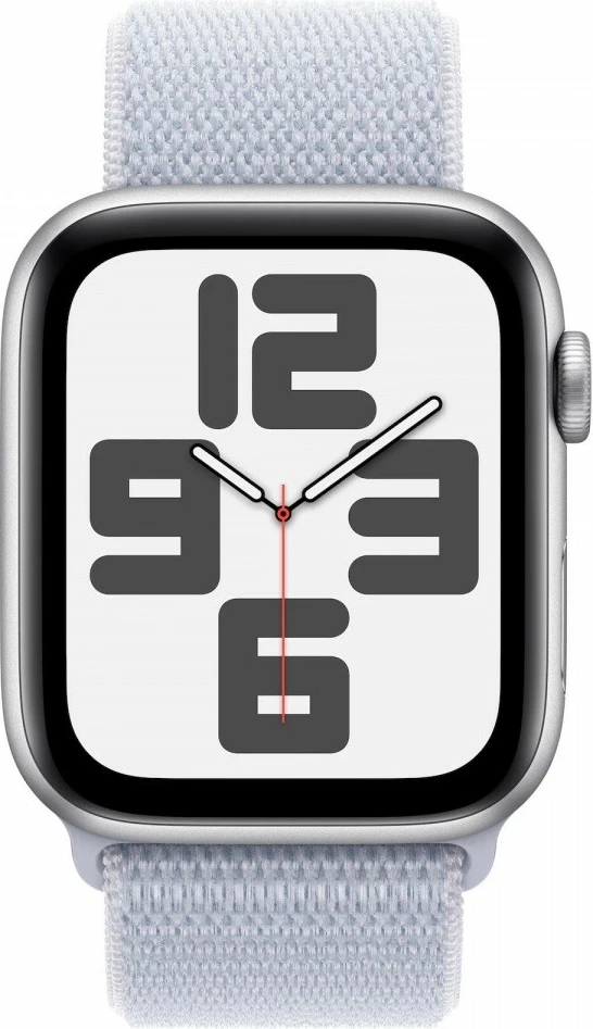 Pametna ura Apple Watch SE GPS + Cellular, 44 mm, srebrno aluminijasto ohišje, športni pašček nebeško modre barve