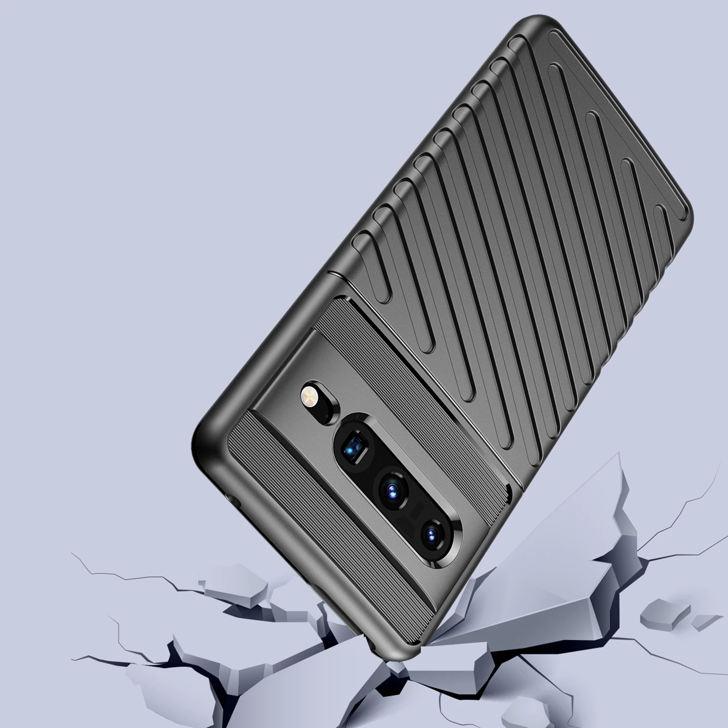 Zaščitni ovitek Hurtel Thunder Case za Google Pixel 7 Pro, črn