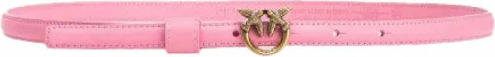 Eleganten usnjen pas Pinko Love Berry H2 za moške in ženske, rožnat