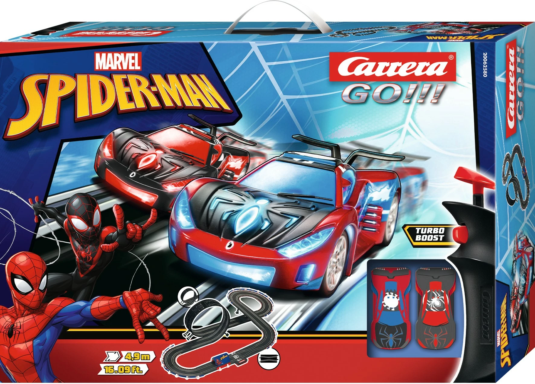 Set dirkalna steza 4,9 m, 2 avtomobila, večbarven — Carrera GO!!! Spider Racing