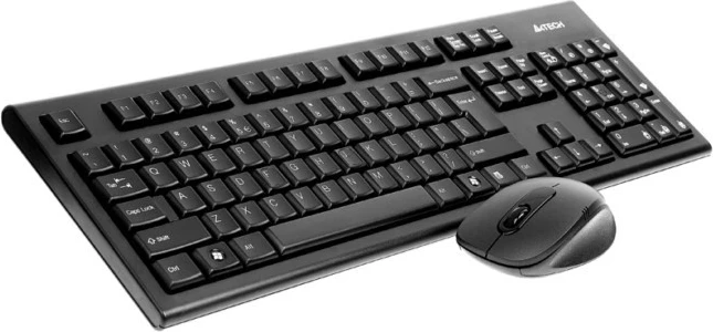 Set brezžične tipkovnice in miške A4Tech 2.4G 7100N, črni