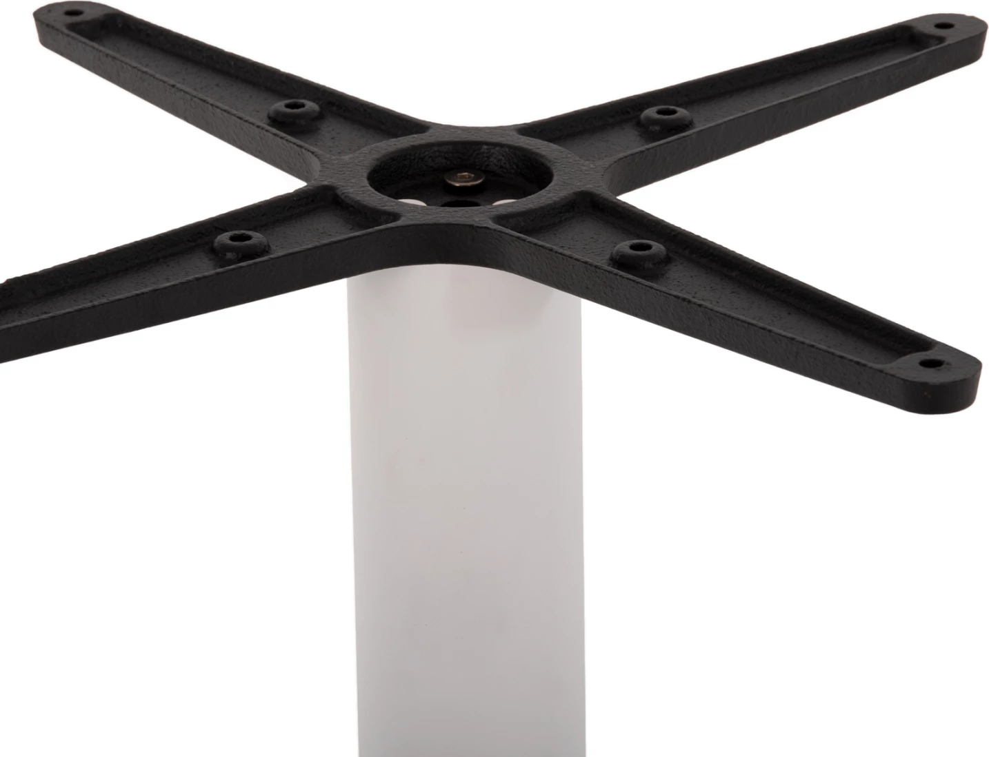 Osnova za barsko mizo FH474.02 srednje višine - mat bela kovina - nastavljivost višine - križ 46Χ46cm 45Χ45Χ94Hcm