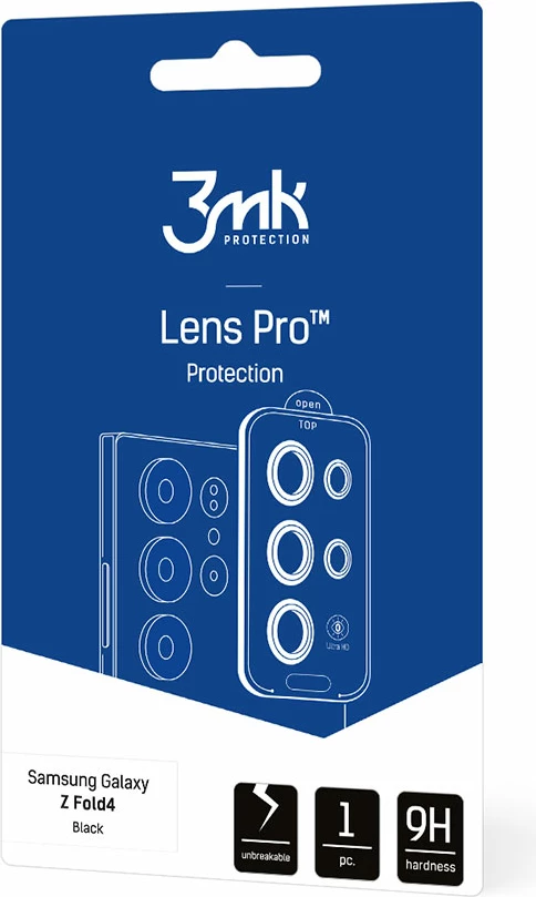 Stekleni zaščitnik kamere 3mk Lens Protection Pro, Samsung Galaxy Z Fold 4, črn