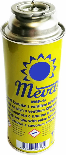 Komplet plinskega gorilnika z vžigalnikom piezo in 4 plinskimi kartušami, 1,6 kW Meva KP18004