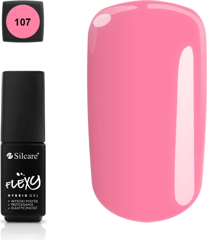 Hibridni gel lak za nohte 107 Silcare Flexy, 4,5 g