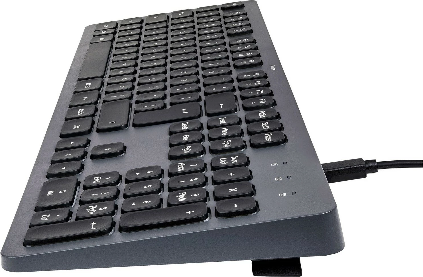 Tipkovnica Hama CK-400, 105 tipk, USB, črno-siva