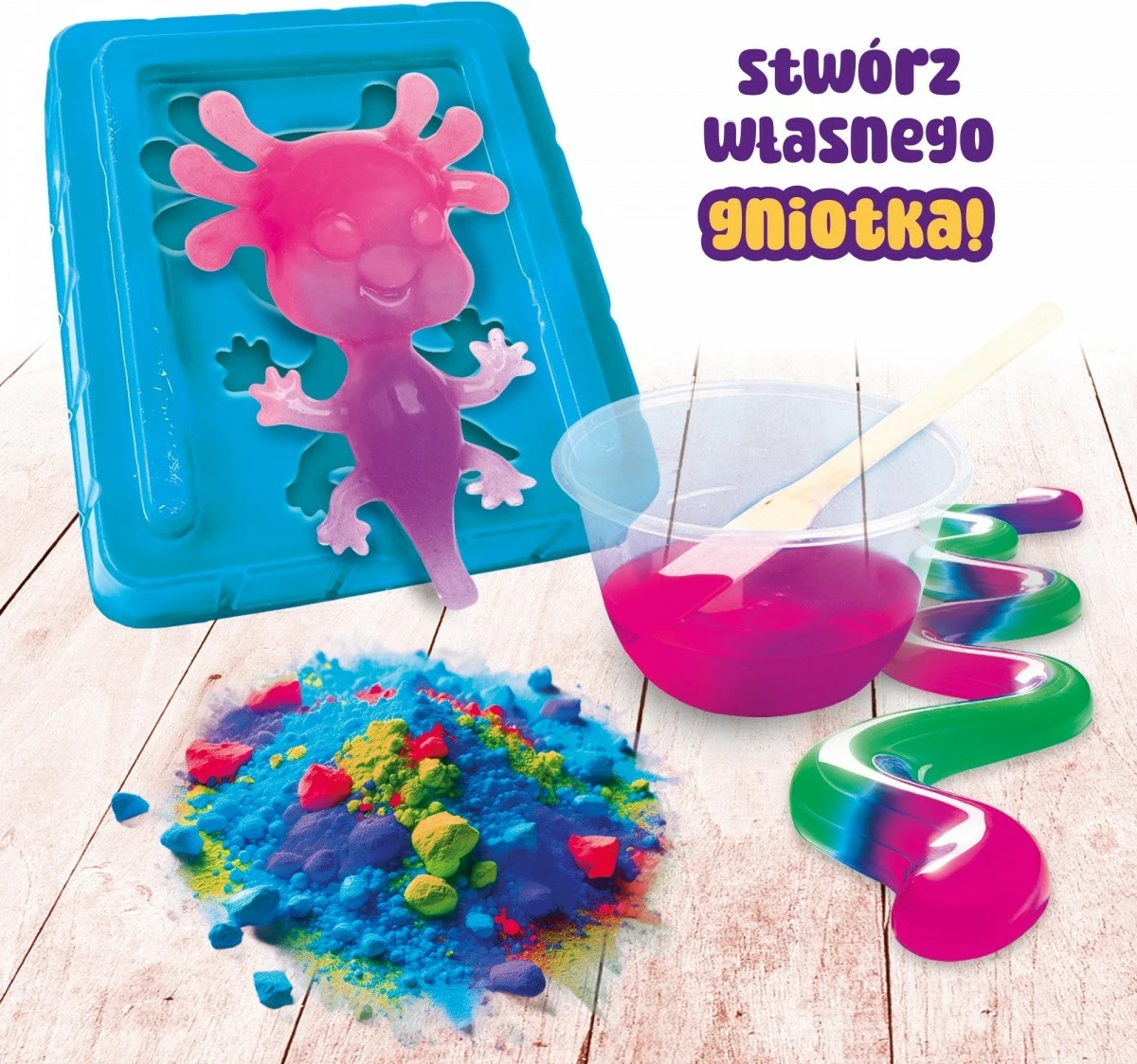 Kreativni set Axolotl Squishy, Lisciani Slumi Science, večbarven