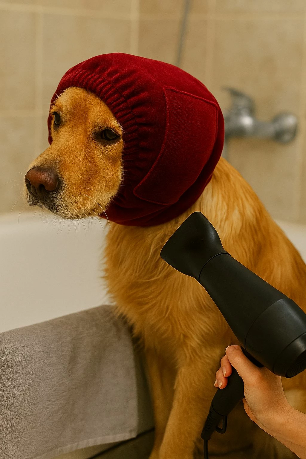 Kapica za psa, Paws & Whiskers kulakkoruyucub, burgundy