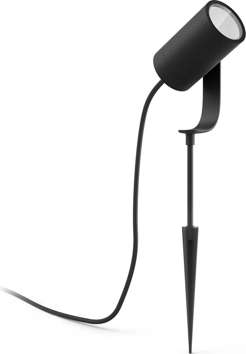 Zunanja LED spot svetilka Lily, Philips Hue, pametna, aluminij, črna