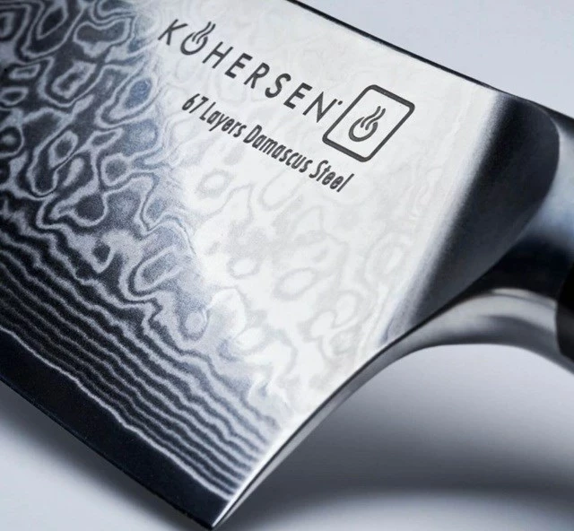 Kuhinjski satar Elegance KOHERSEN, 16,5 cm, ebenovina, damask jeklo