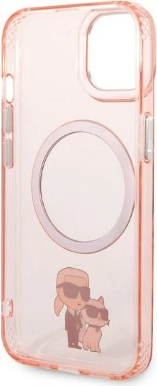 Ovitek za iPhone 14 Plus 6,7", MagSafe, rožnat — Karl Lagerfeld KLHMP14MHNKCIP