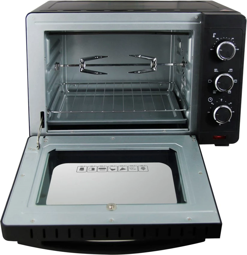 Mini pečica z ventilacijo in vrtljivo palico Esperanza EKO006N, 25 L, 1600 W, črna