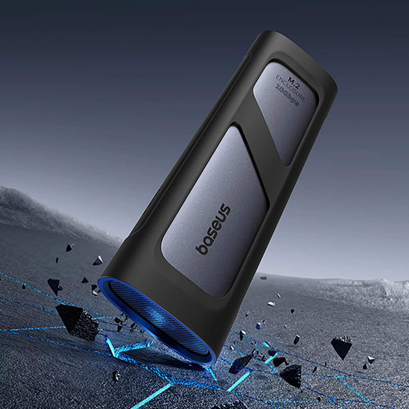 Zunanje ohišje za SSD M.2 NVMe Baseus FlyJoy, 10 Gb/s, sivo