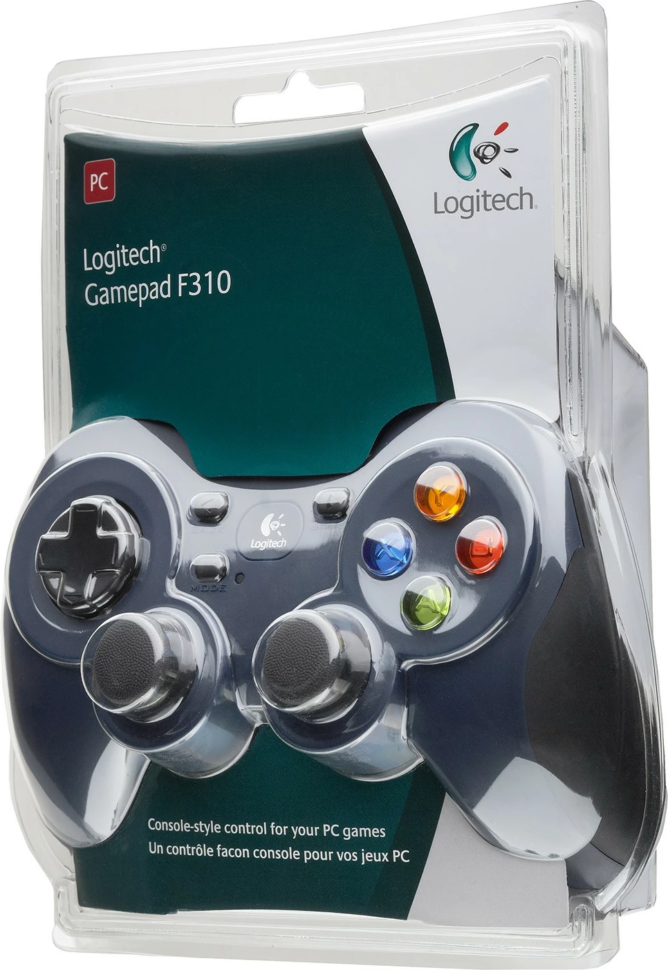 Krmilnik za igre Logitech G F310, PC, z žico, USB 2.0, črno/moder