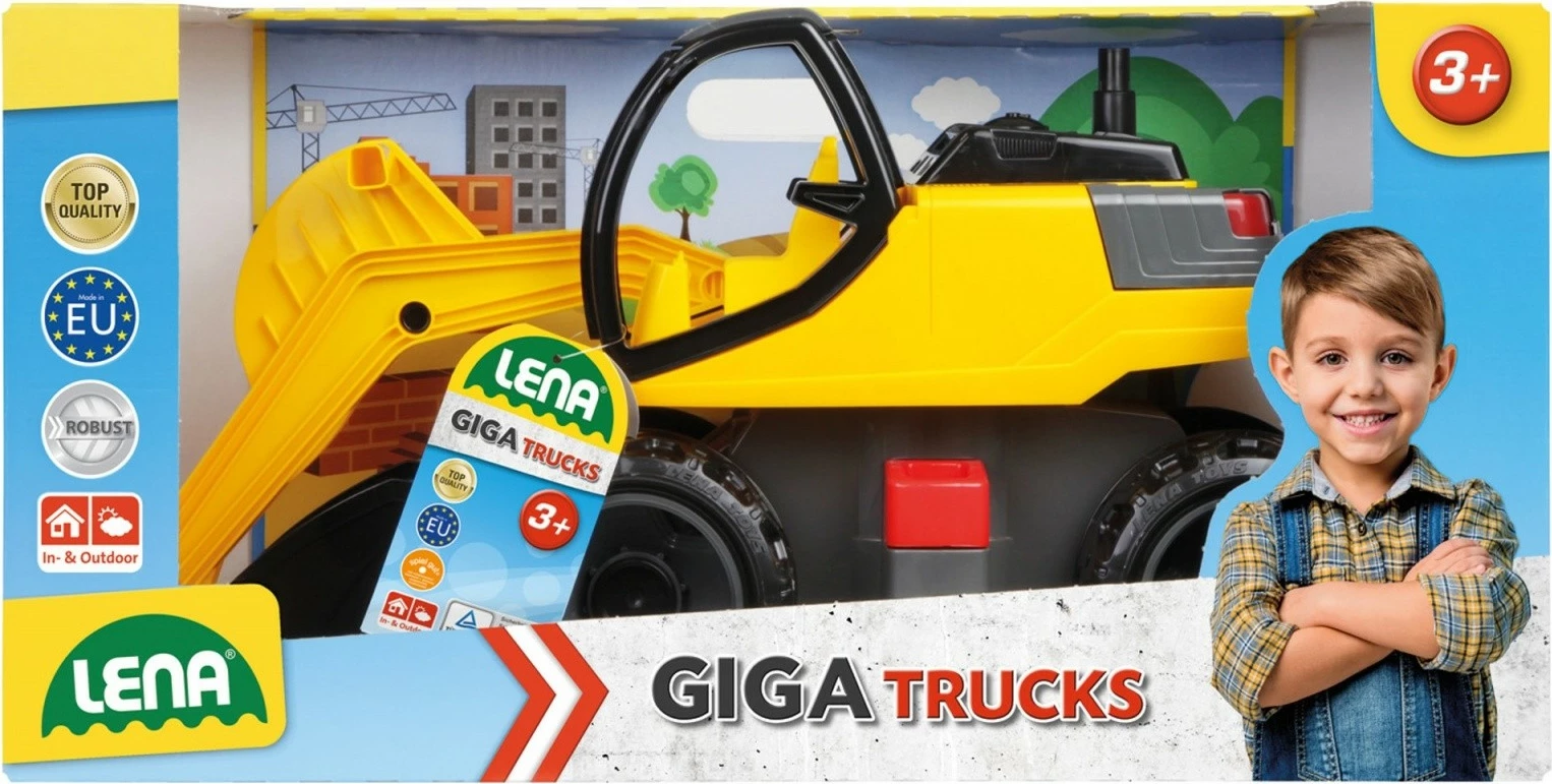 Ekskavator iz plastike, 67 cm, rumen - Lena Giga Trucks