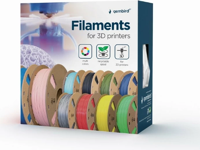 Filament PETG za 3D tiskalnik Gembird, 1,75 mm, zelen, 1 kg