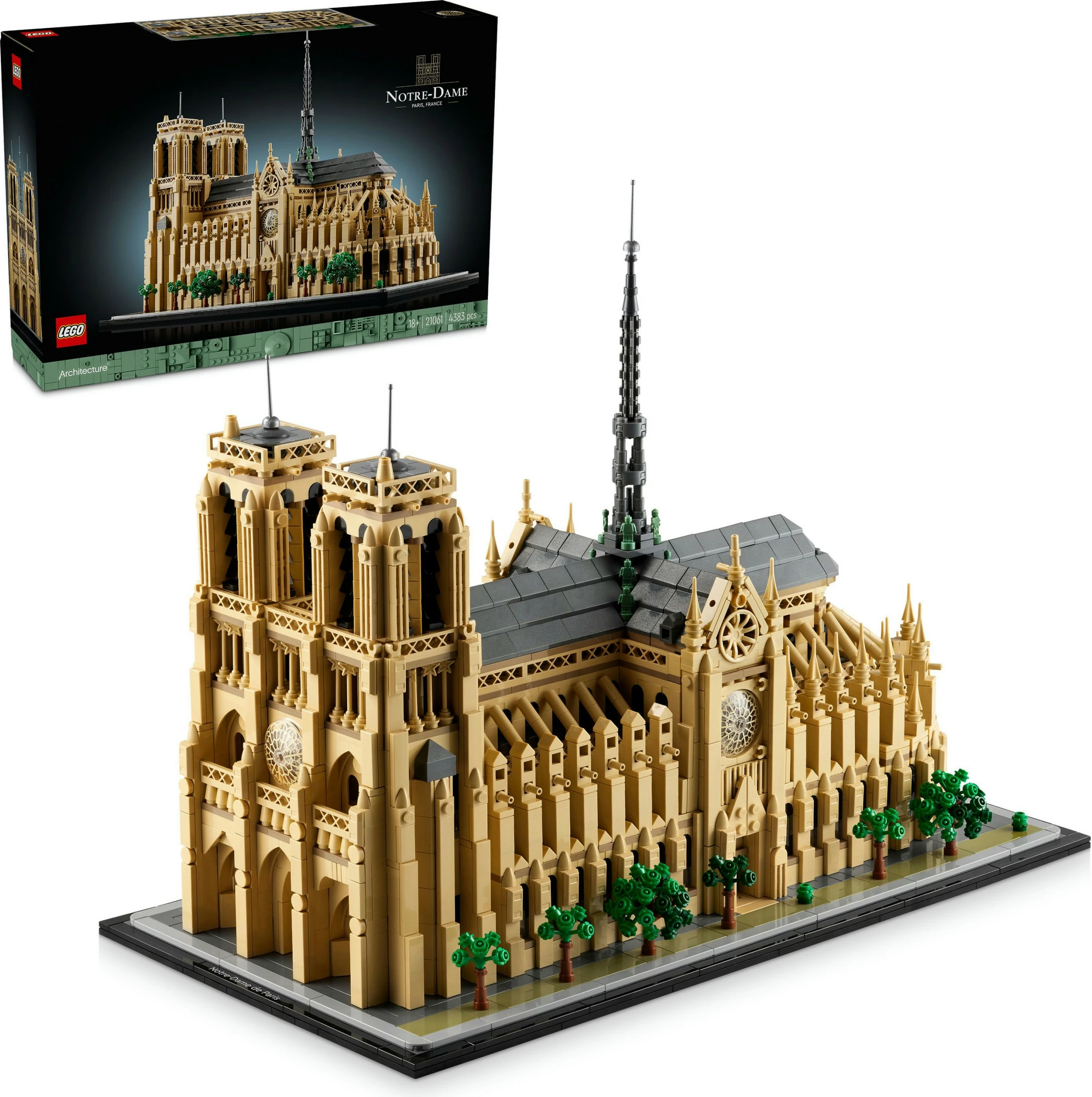 Model Notre-Dame de Paris, LEGO Architecture, 4383 kosov, plastika, večbarven