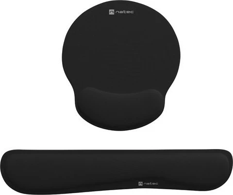 Ergonomski podloga za miško 2 v 1 Natec Chipmunk, črn