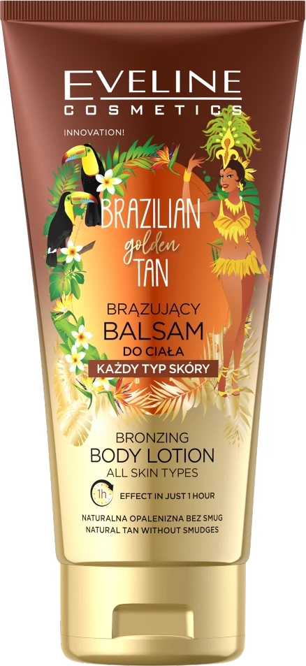 Balzam za samoporjavitev Eveline Cosmetics Brazilian Body Tanning za ženske, 150 ml