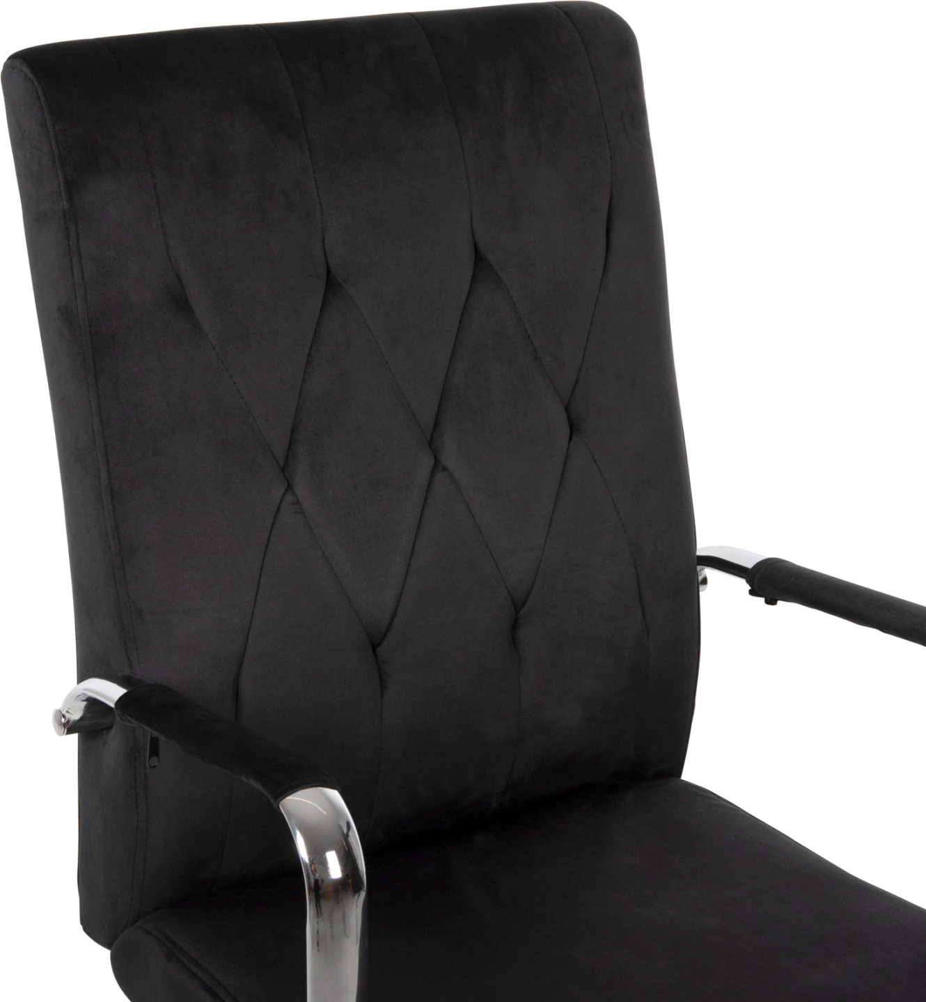 Pisarniški stol JOSEF FH1181.04 črn žamet-inox osnova 58x61x105-113Hcm