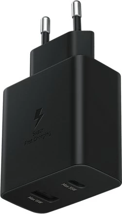 Hitro polnilo 35W z dvema vratoma (USB Type-C + Micro USB), Samsung Power Adapter Duo, črno