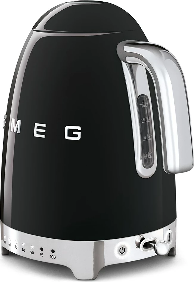 Električni čajnik 1,7 L, 7 stopenj temperature, črn SMEG KLF04BLEU