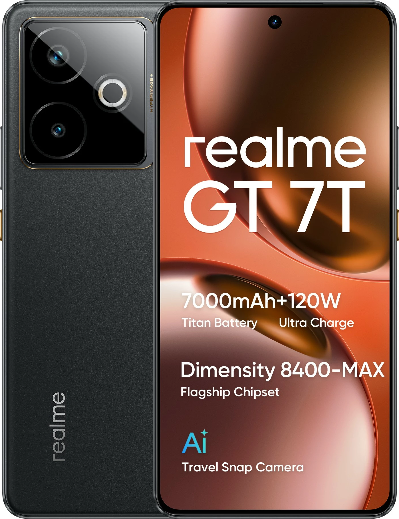 Pametni telefon Realme GT 7T 5G, 12GB RAM, 256GB, črn