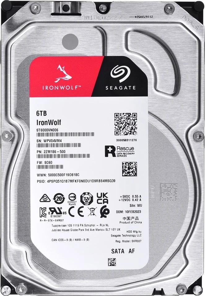 Notranji disk 3,5" 6TB Seagate IronWolf ST6000VN006, Serial ATA III