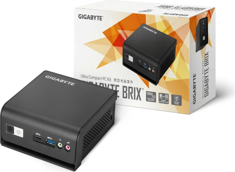 Računalniško ohišje Gigabyte Brix GB-BMCE-5105 mini-PC barebone, črno